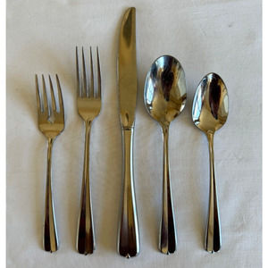 Vintage Oneida USA Simile Mid Century Modern Flatware 5 Piece Place Setting
